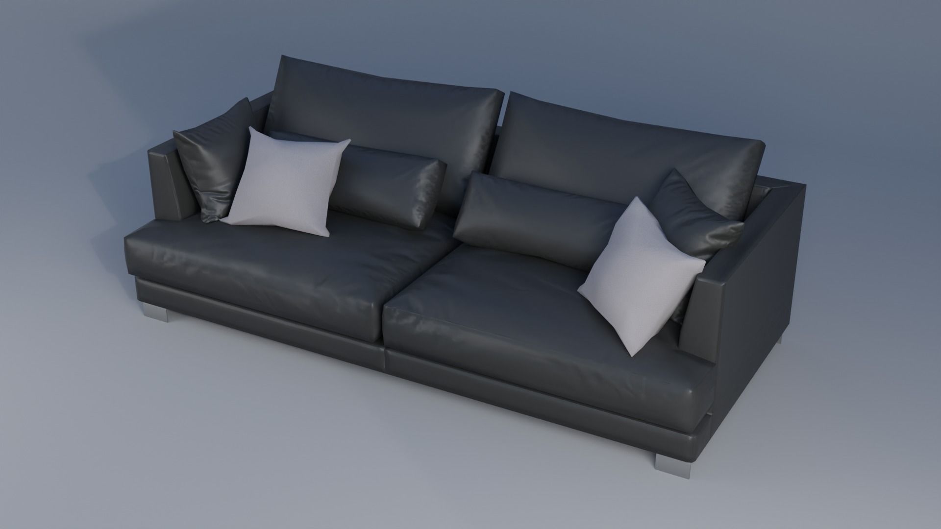 Sofa low poly Low-poly 3D model_1