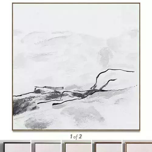 Plaster two square photo frames 65