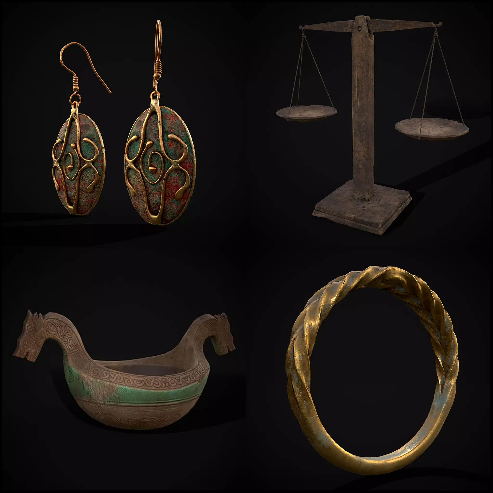 Medieval Prop Mix Thirty Five 3D Model Collection_0