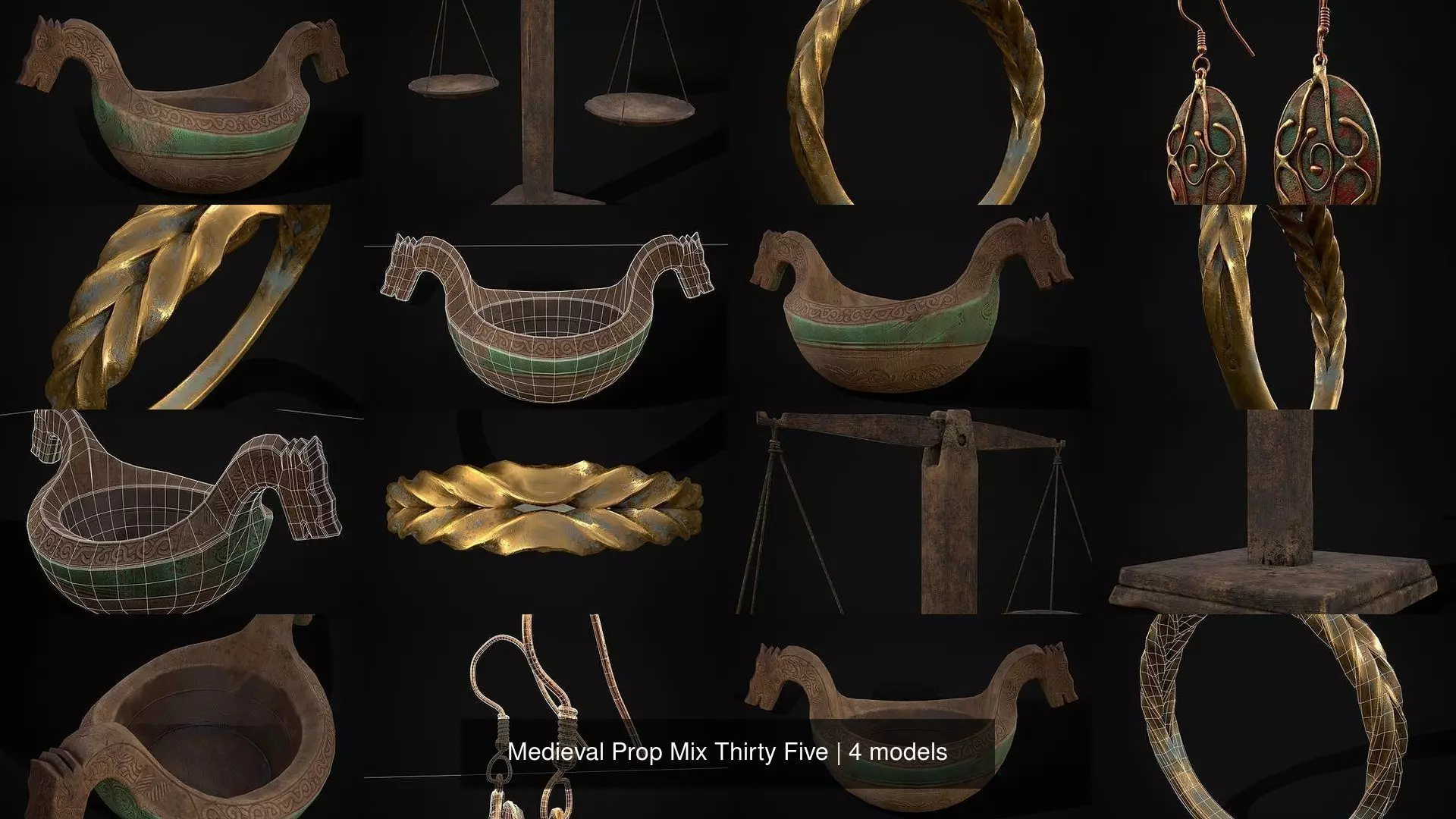 Medieval Prop Mix Thirty Five 3D Model Collection_5