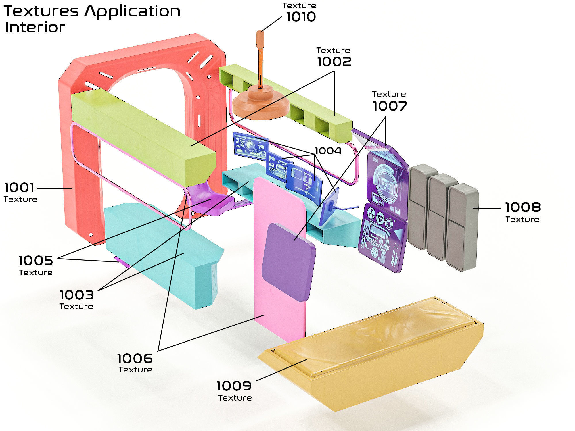 Space Station EOne PBR Low-poly 3D model_23
