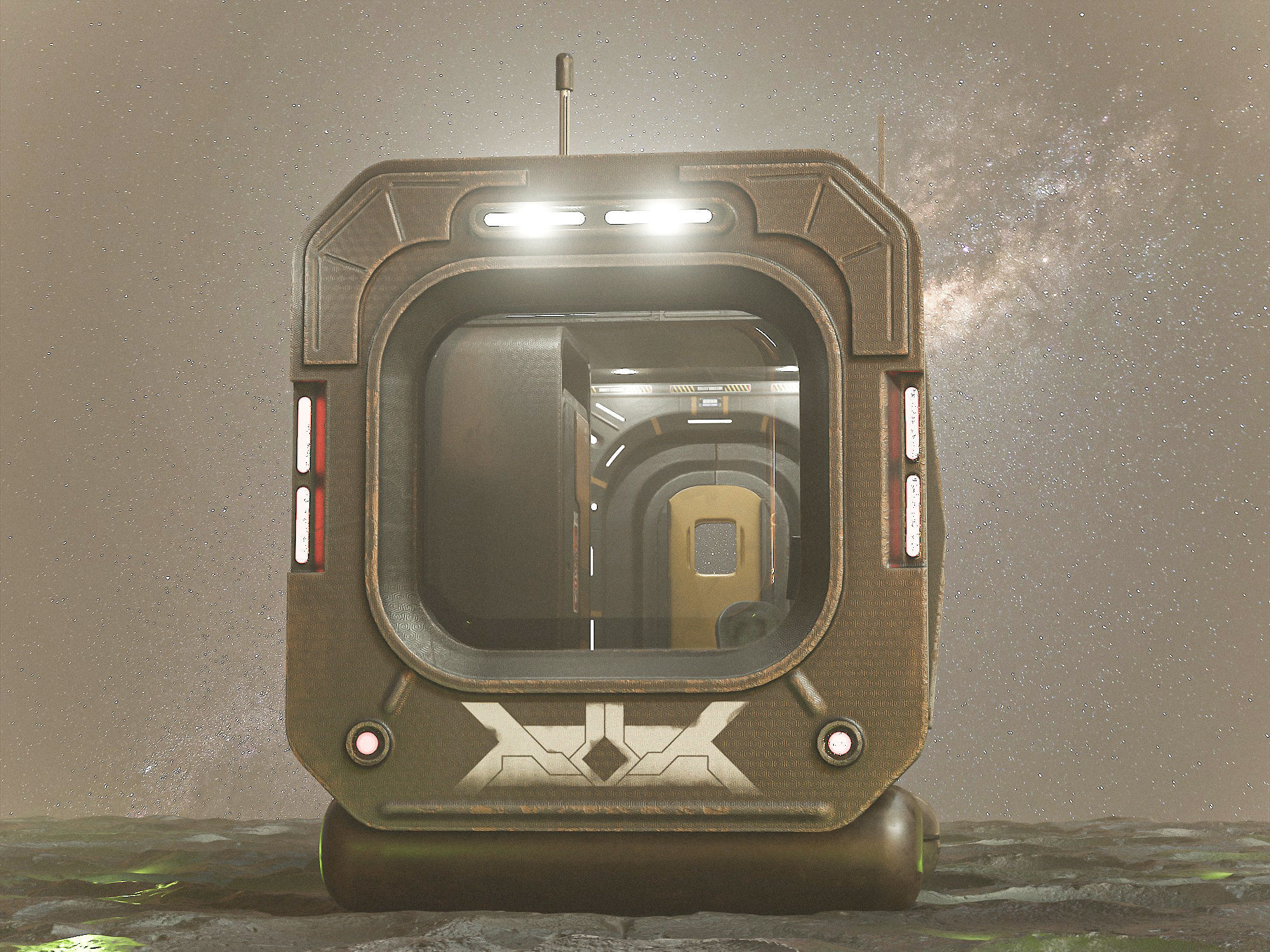 Space Station EOne PBR Low-poly 3D model_8