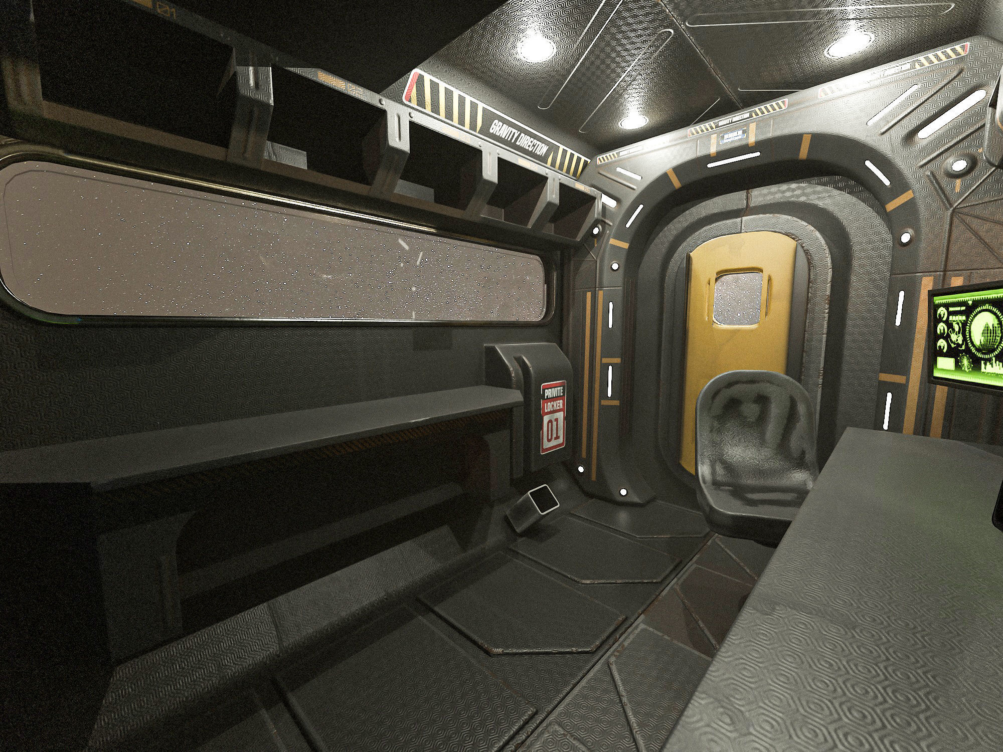 Space Station EOne PBR Low-poly 3D model_13