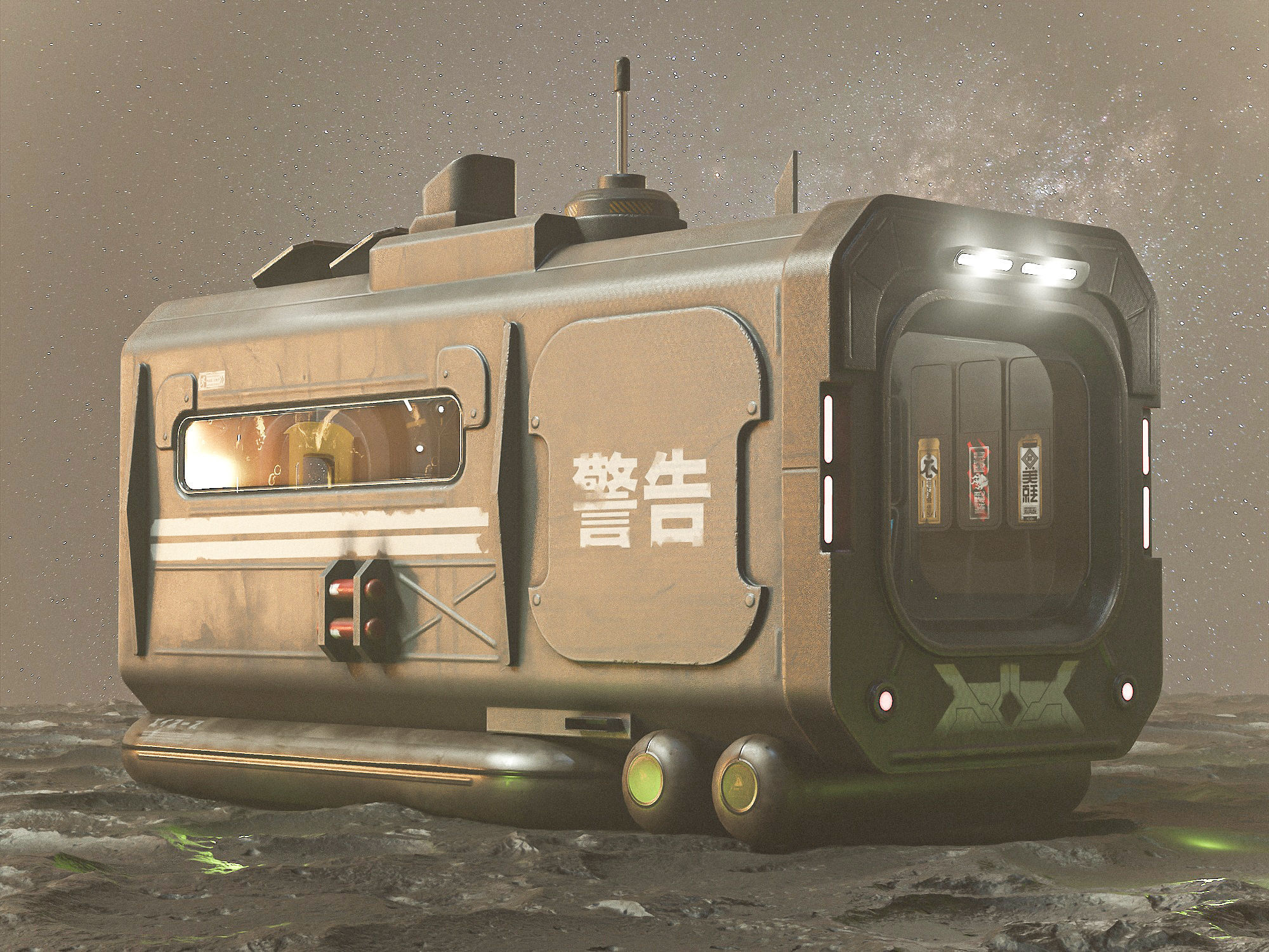 Space Station EOne PBR Low-poly 3D model_5