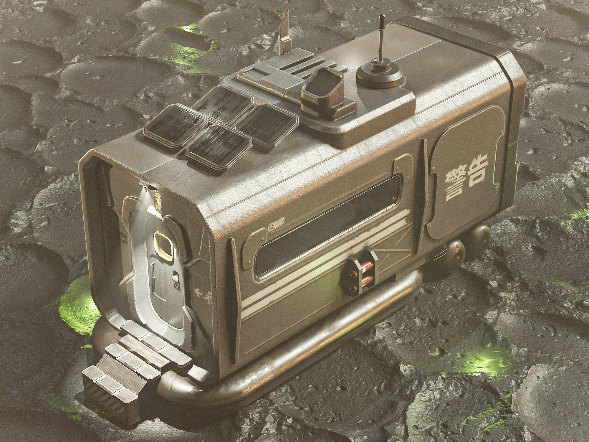 Space Station EOne PBR Low-poly 3D model_27