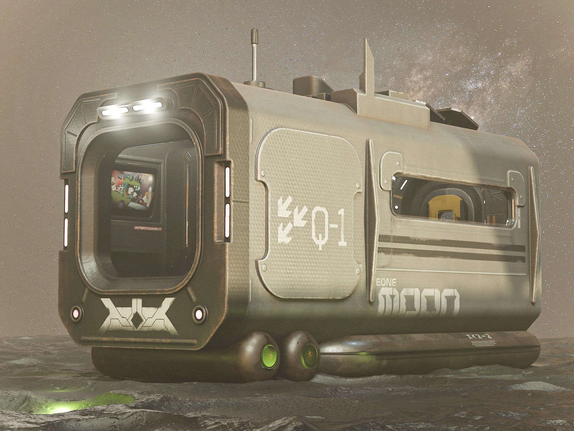 Space Station EOne PBR Low-poly 3D model_30