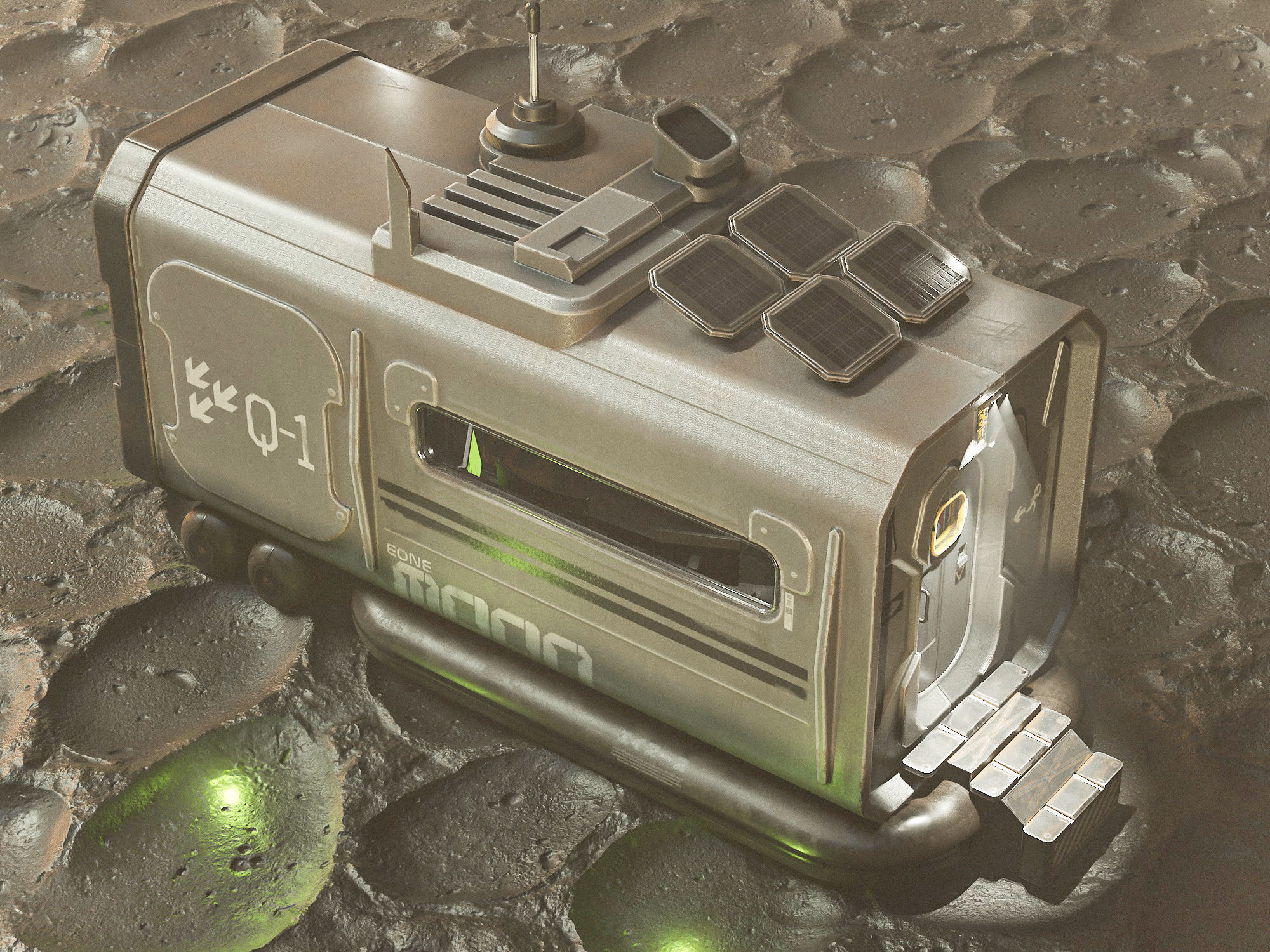 Space Station EOne PBR Low-poly 3D model_29