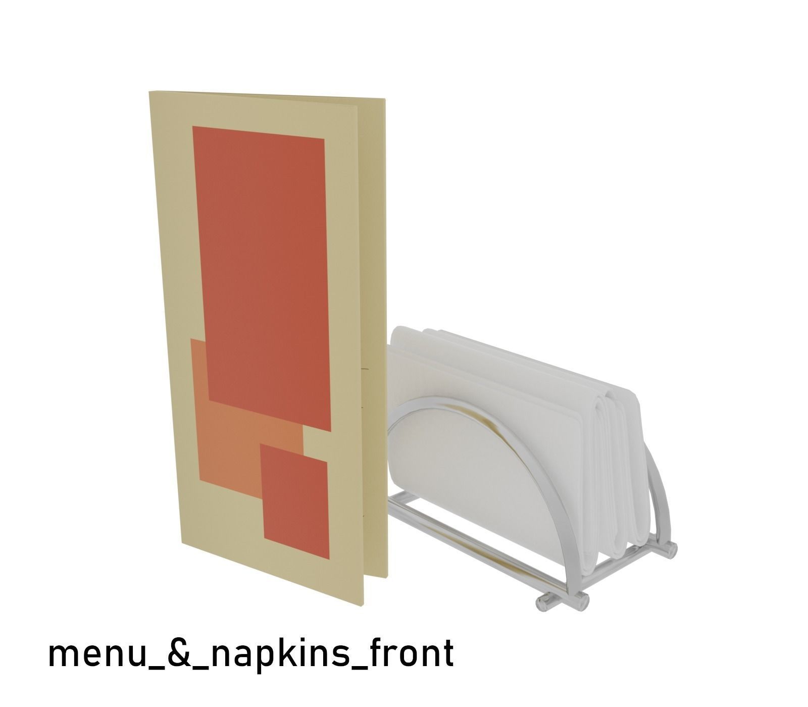 Low poly Cafe Restaurant Furniture Pack Free low-poly 3D model_22