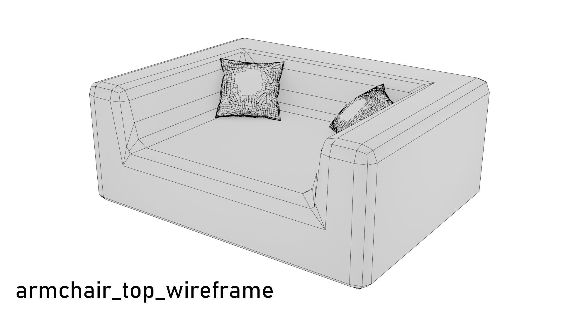 Low poly Cafe Restaurant Furniture Pack Free low-poly 3D model_4