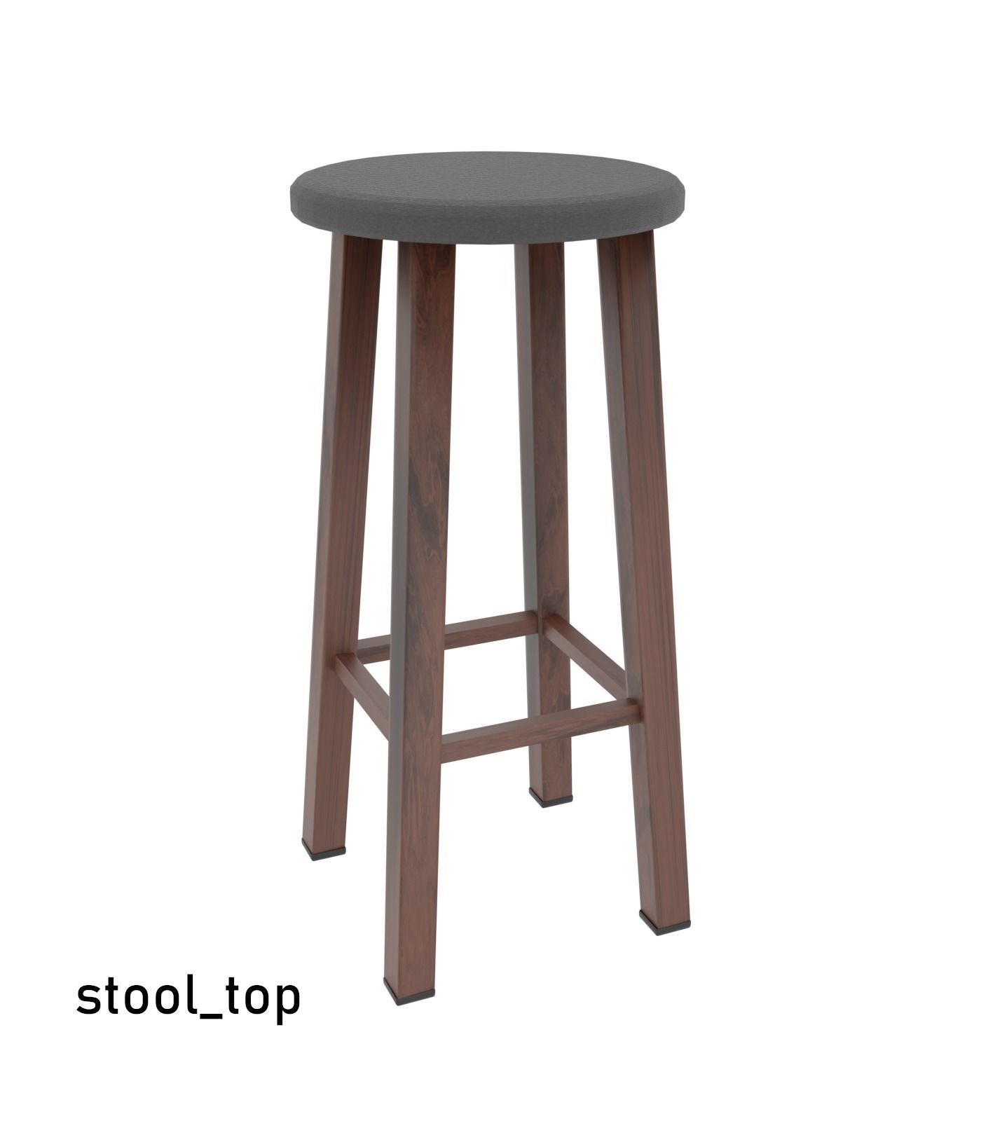 Low poly Cafe Restaurant Furniture Pack Free low-poly 3D model_34