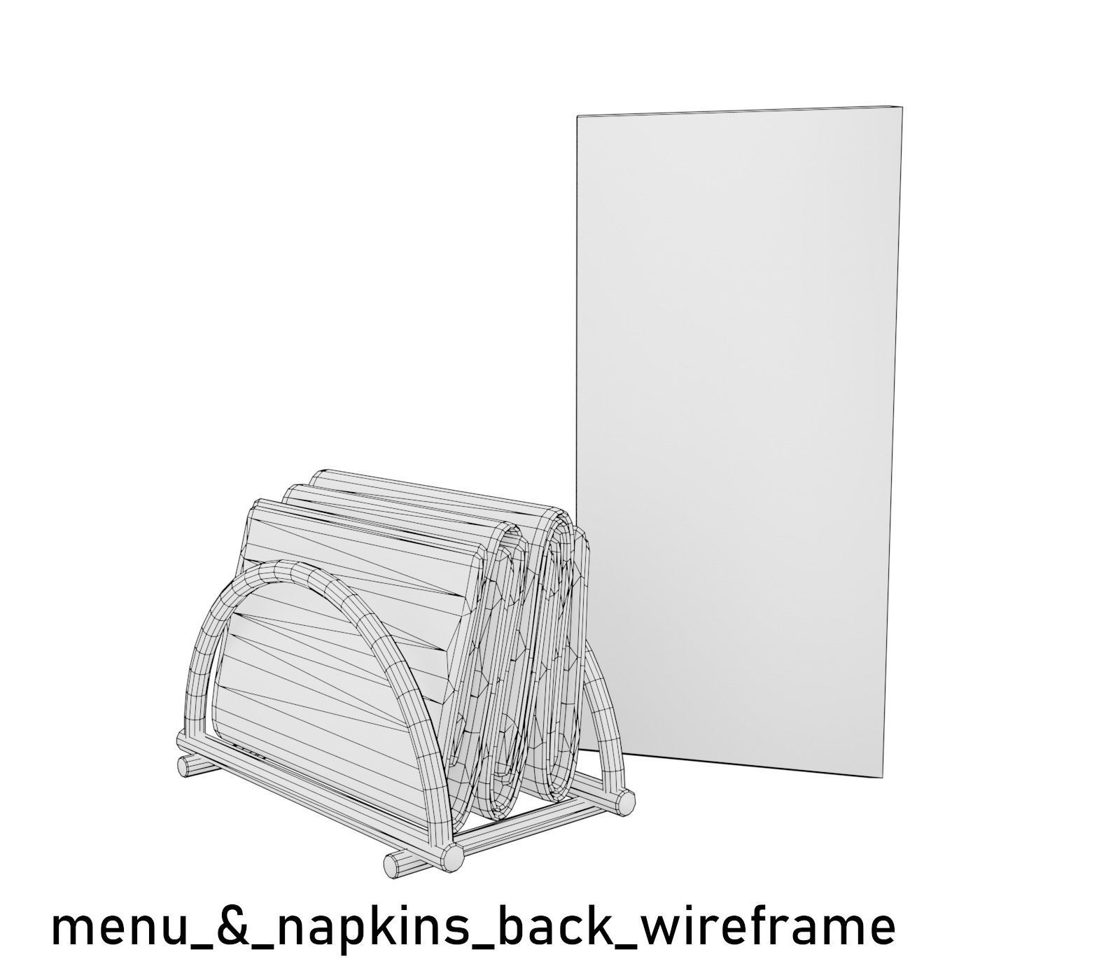 Low poly Cafe Restaurant Furniture Pack Free low-poly 3D model_25