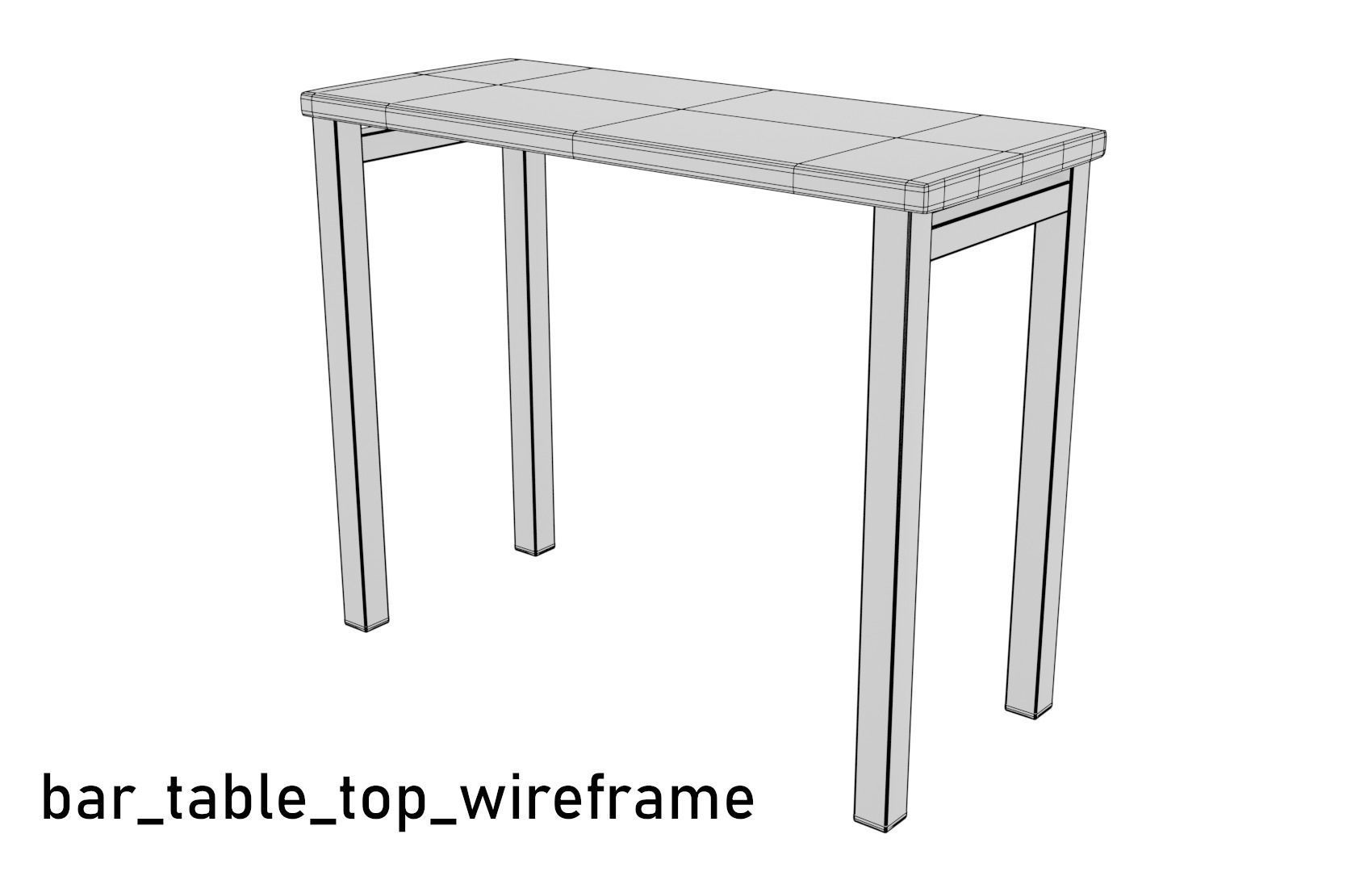 Low poly Cafe Restaurant Furniture Pack Free low-poly 3D model_8