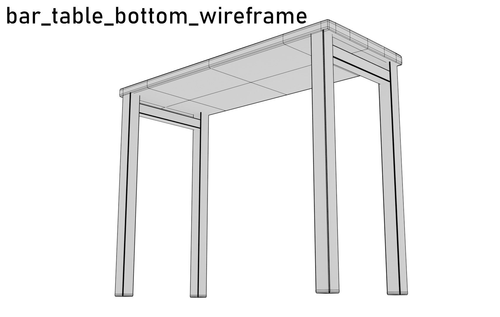 Low poly Cafe Restaurant Furniture Pack Free low-poly 3D model_9
