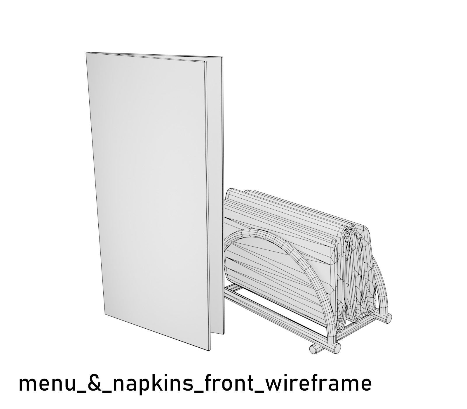 Low poly Cafe Restaurant Furniture Pack Free low-poly 3D model_24