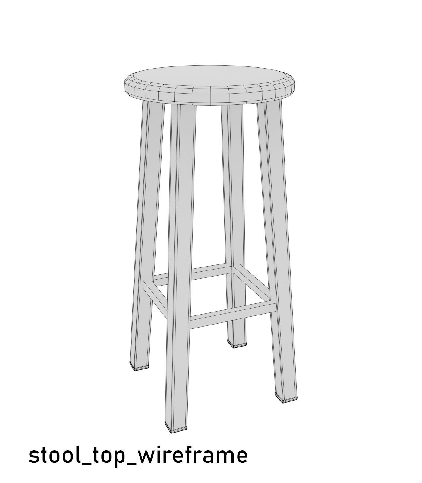 Low poly Cafe Restaurant Furniture Pack Free low-poly 3D model_36