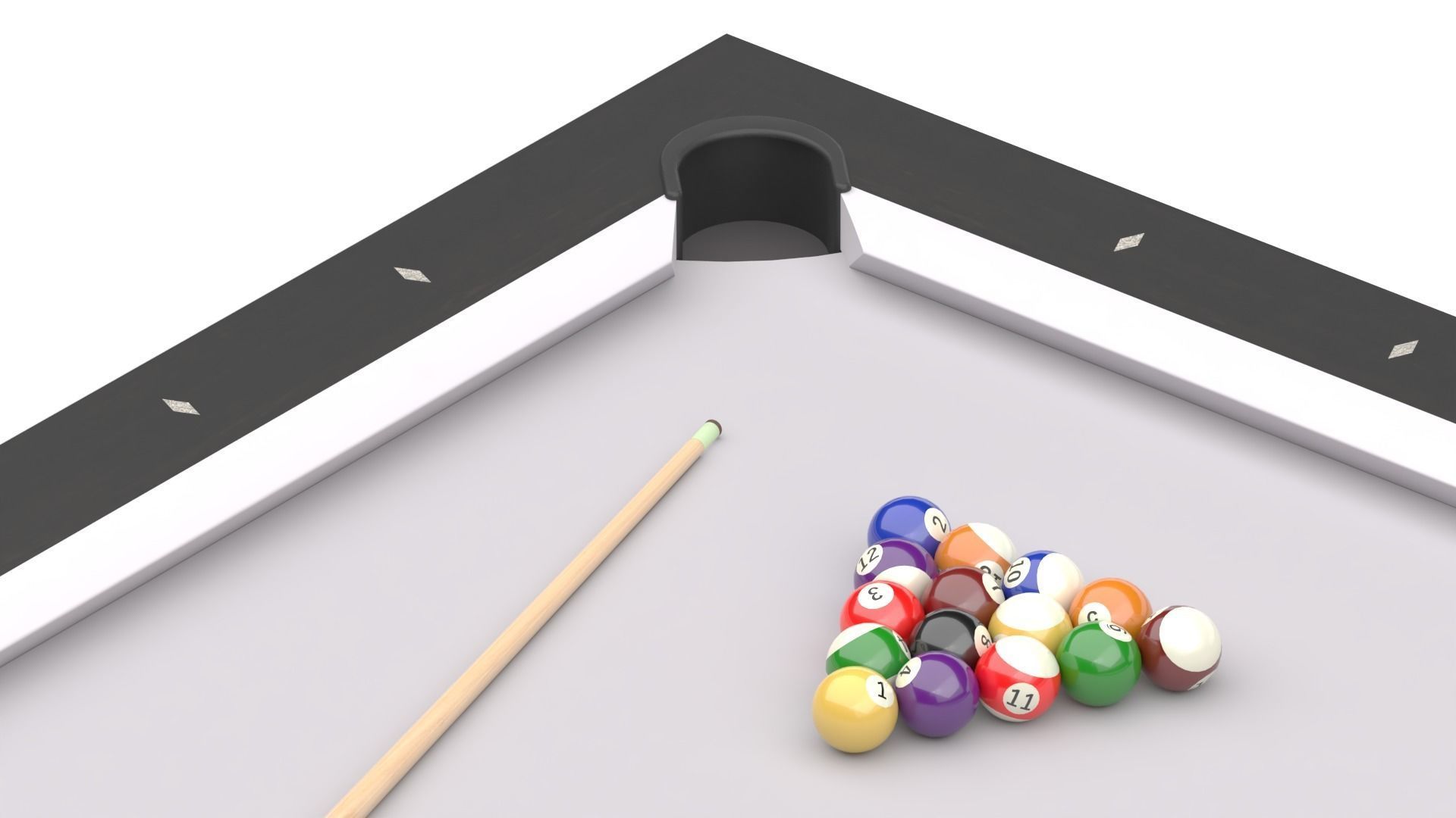 FusionTables - pool billiard table 3D model_2