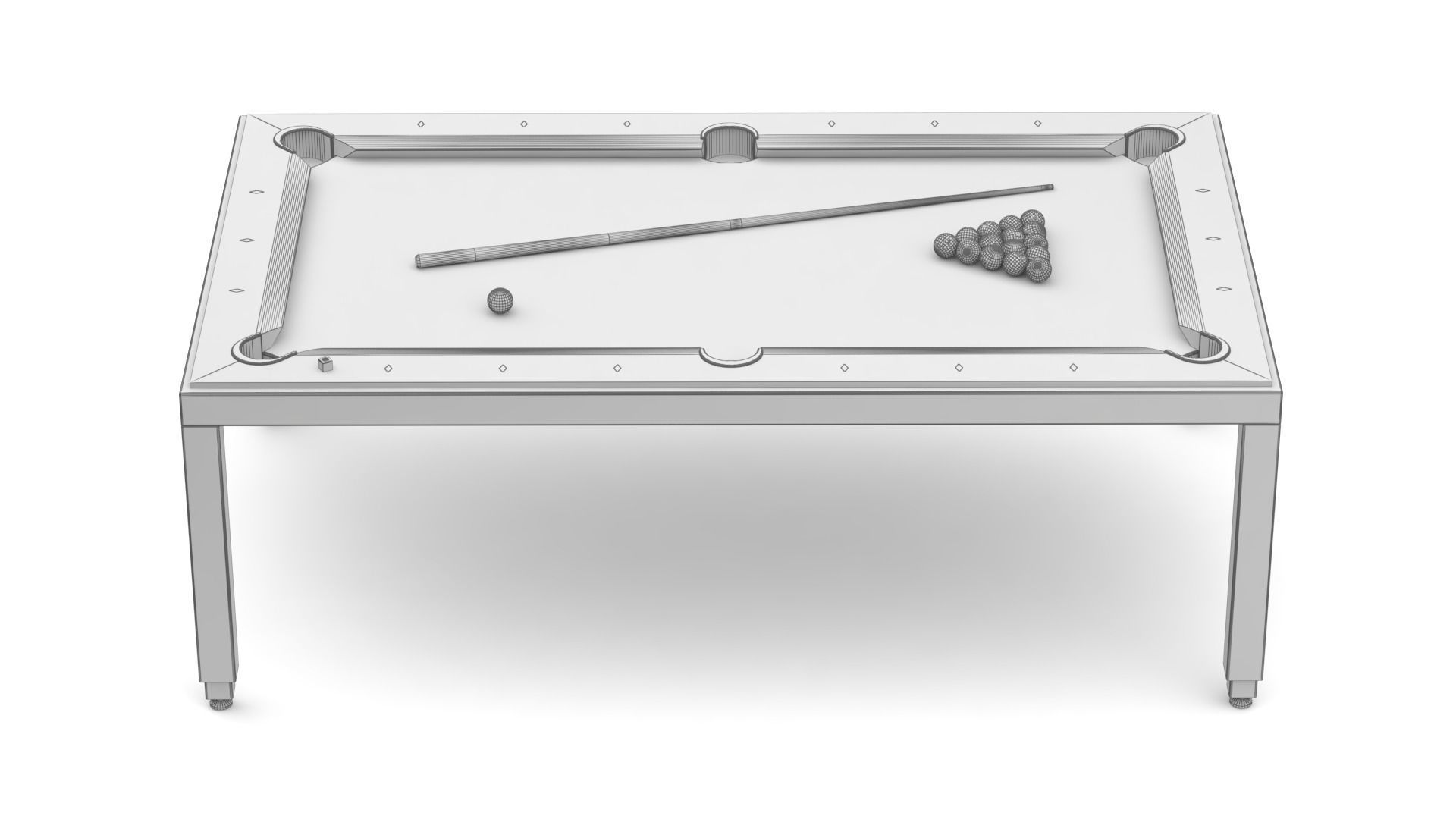 FusionTables - pool billiard table 3D model_8
