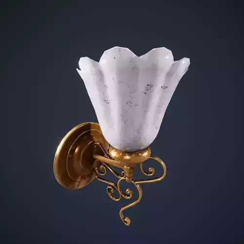 Wall lamp victorian  HDRP Low-poly 3D model