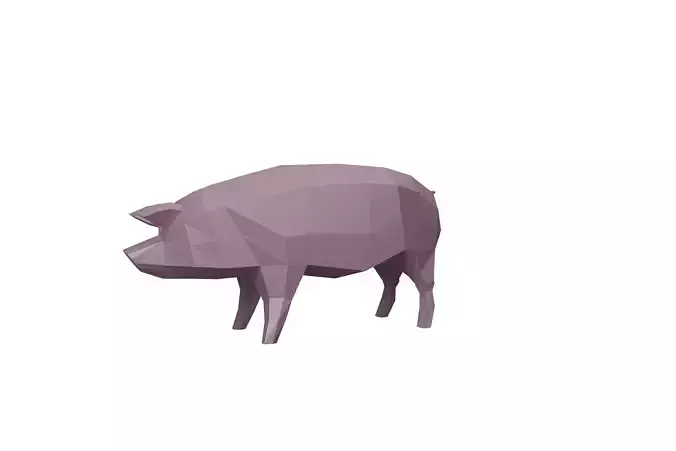 Pig lowpoly 3D Model