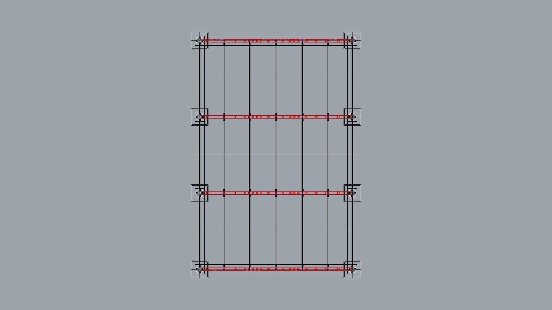 Cable-stayed beam structure 3D model_12