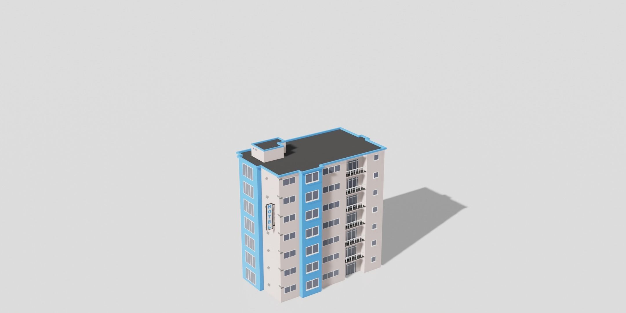 Low Poly Building Pack Low-poly 3D model_2