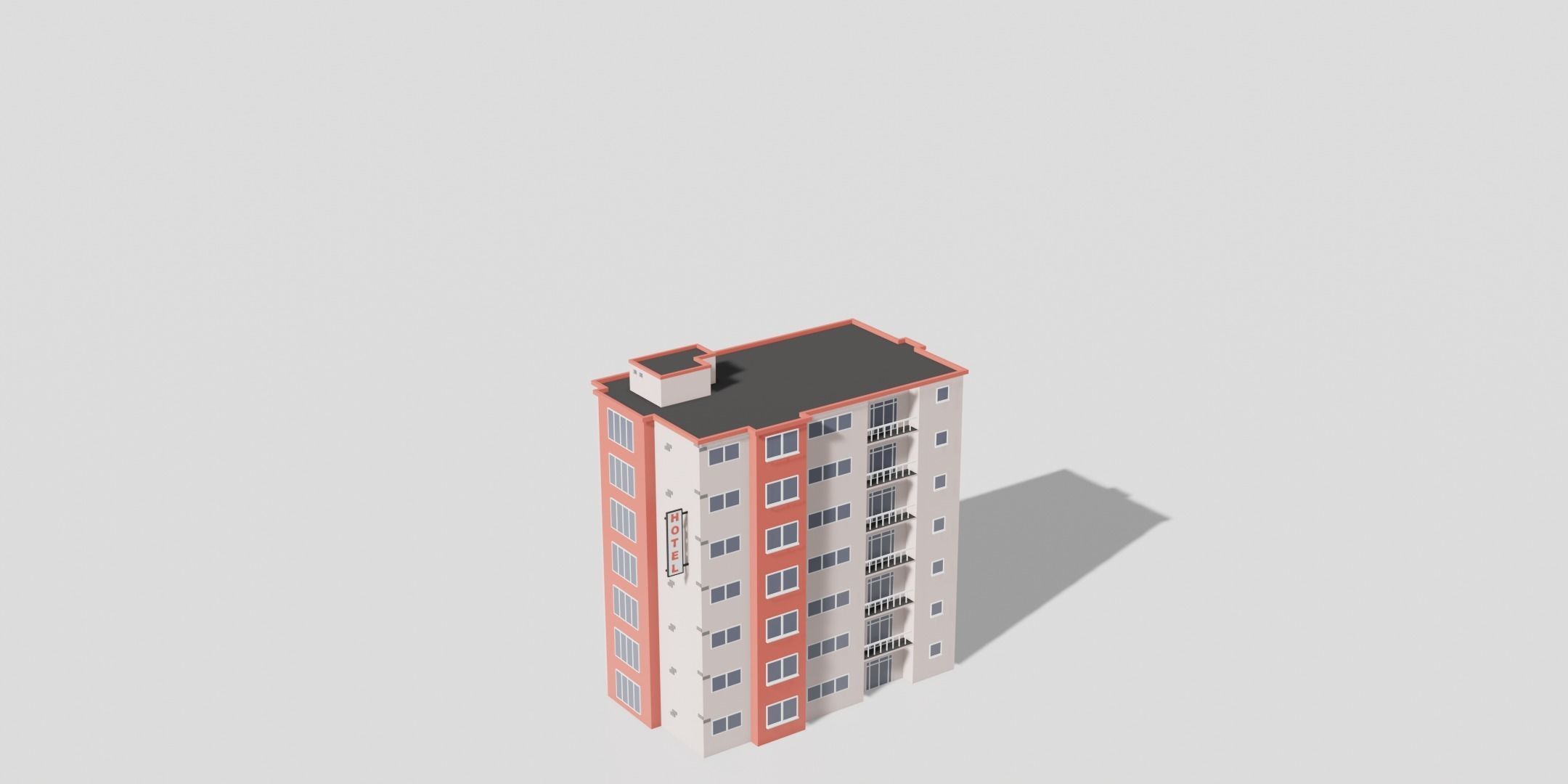Low Poly Building Pack Low-poly 3D model_1