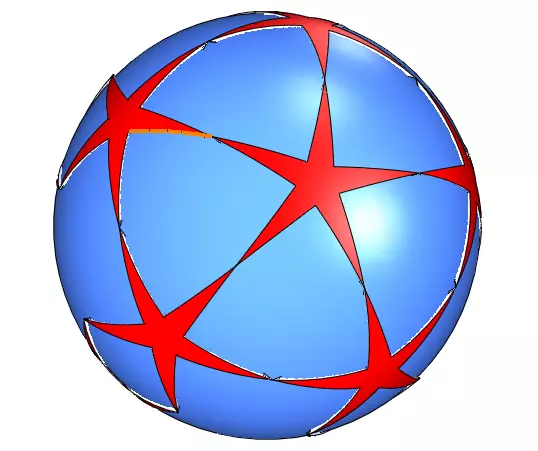 sphere star-shaped Low-poly 3D model_0