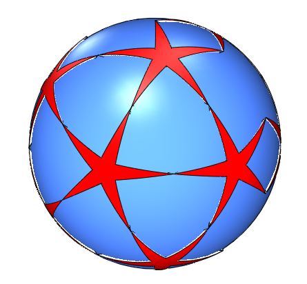 sphere star-shaped Low-poly 3D model_3