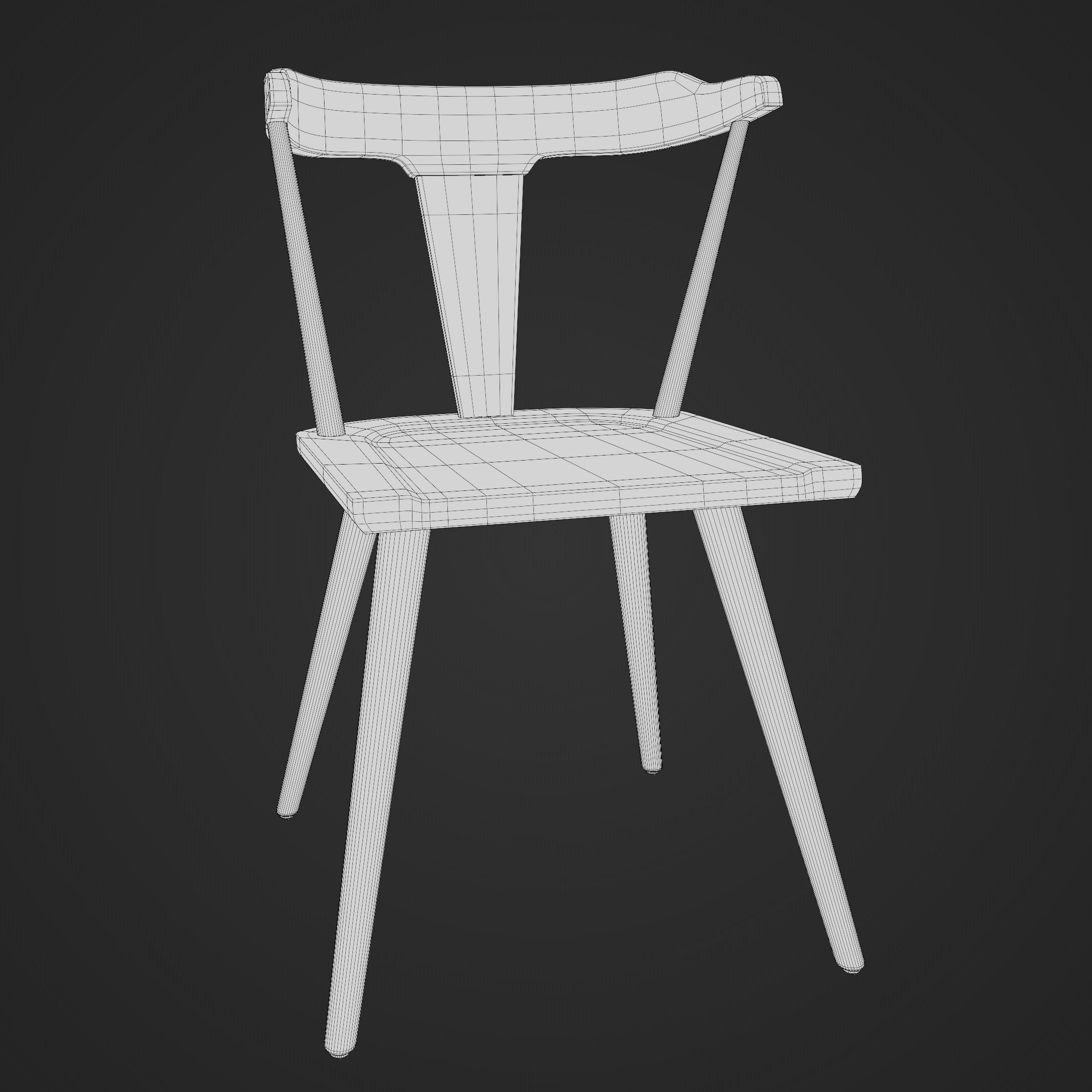 Westan dining chair 3D model_13