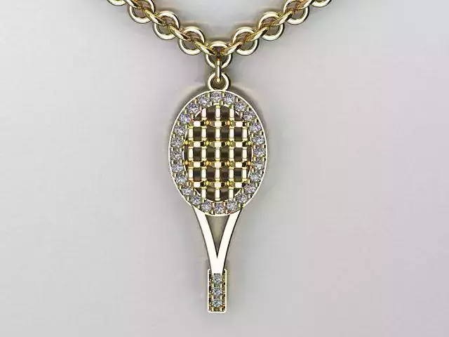 tennis stick pendant