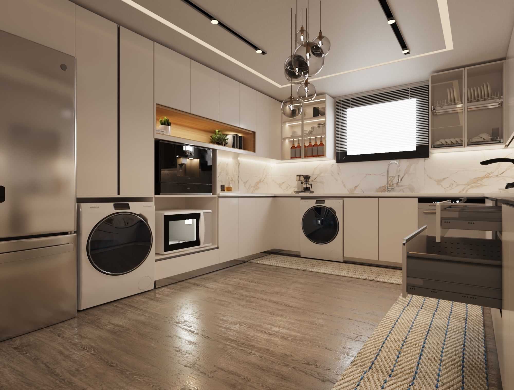 Modern Kitchen design  3D model_1
