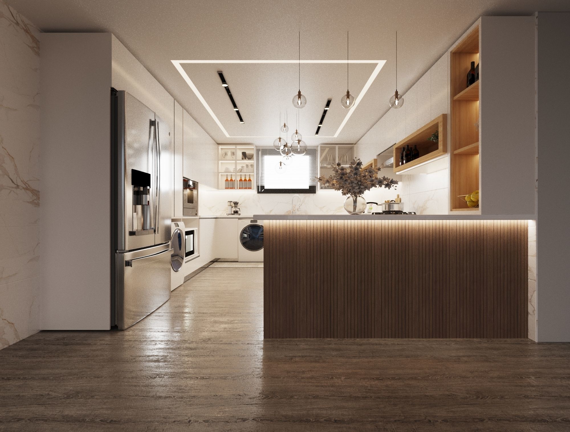 Modern Kitchen design  3D model_2