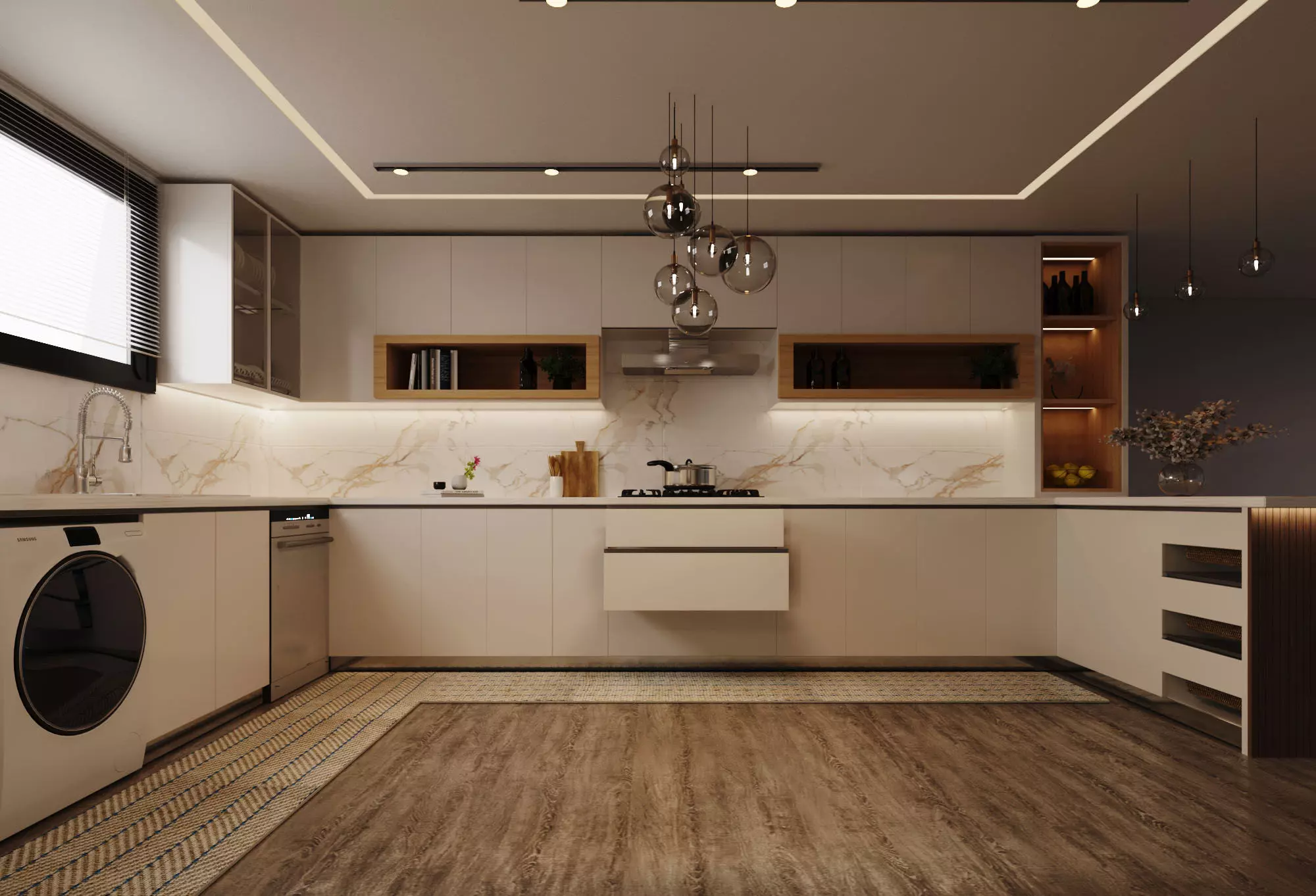 Modern Kitchen design  3D model_0