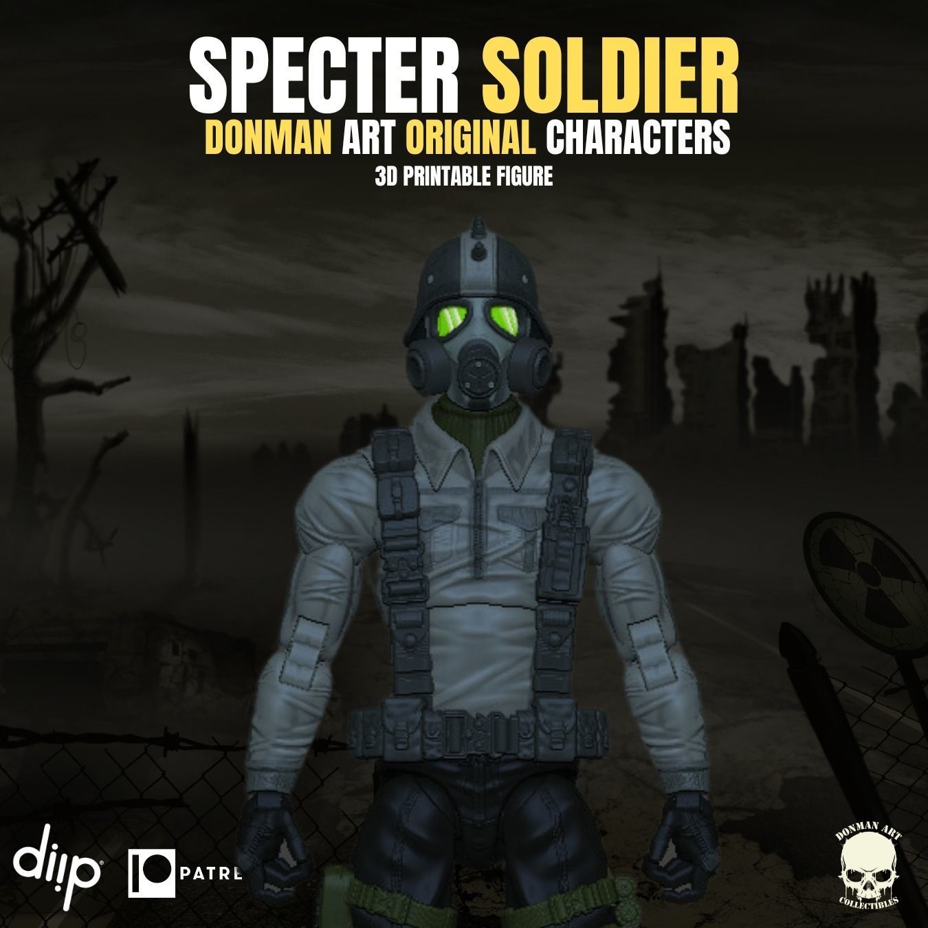 Specter Soldier Original 3D printable full action figure 3D print model_4