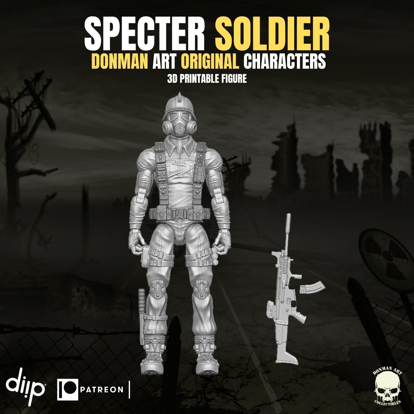 Specter Soldier Original 3D printable full action figure 3D print model_9