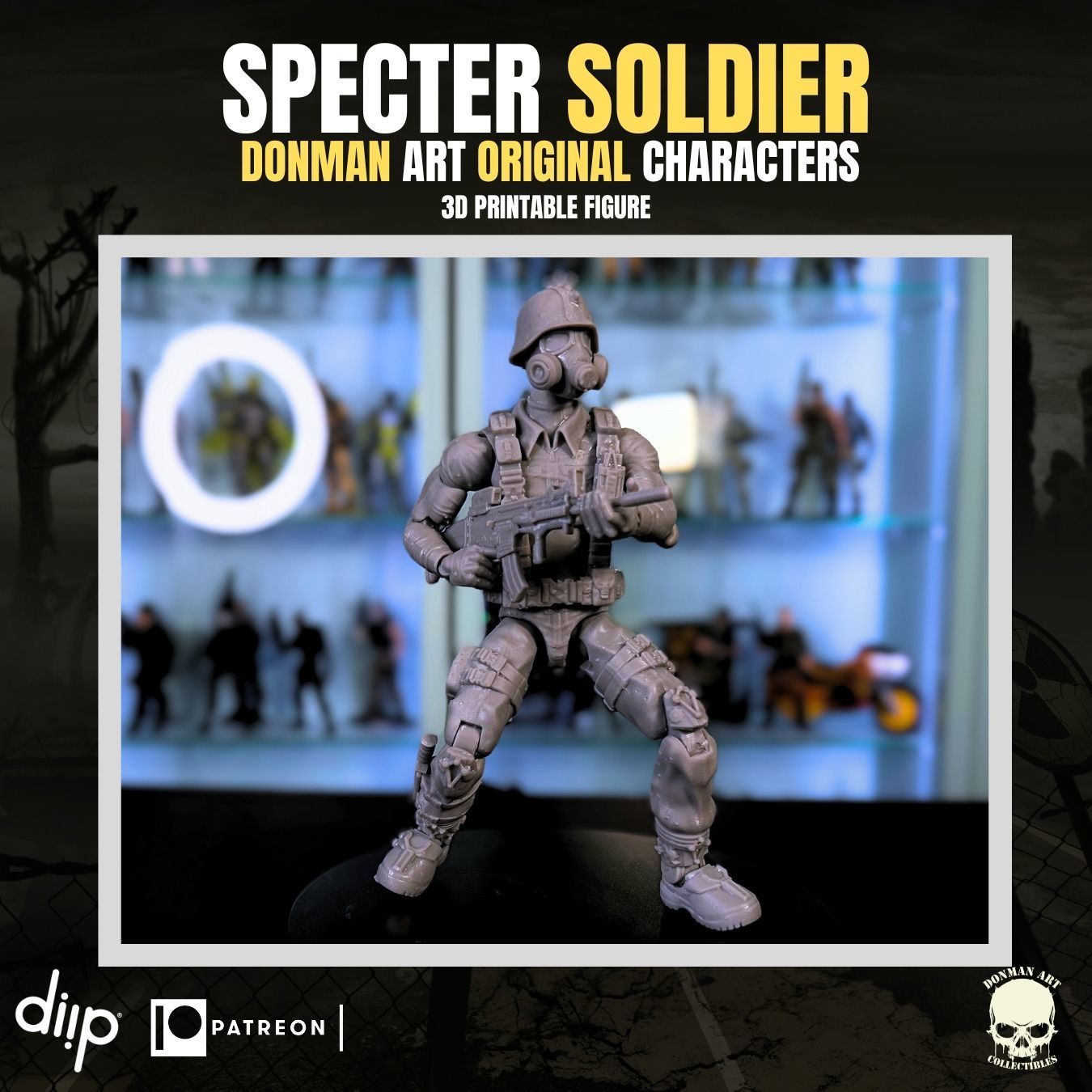 Specter Soldier Original 3D printable full action figure 3D print model_32