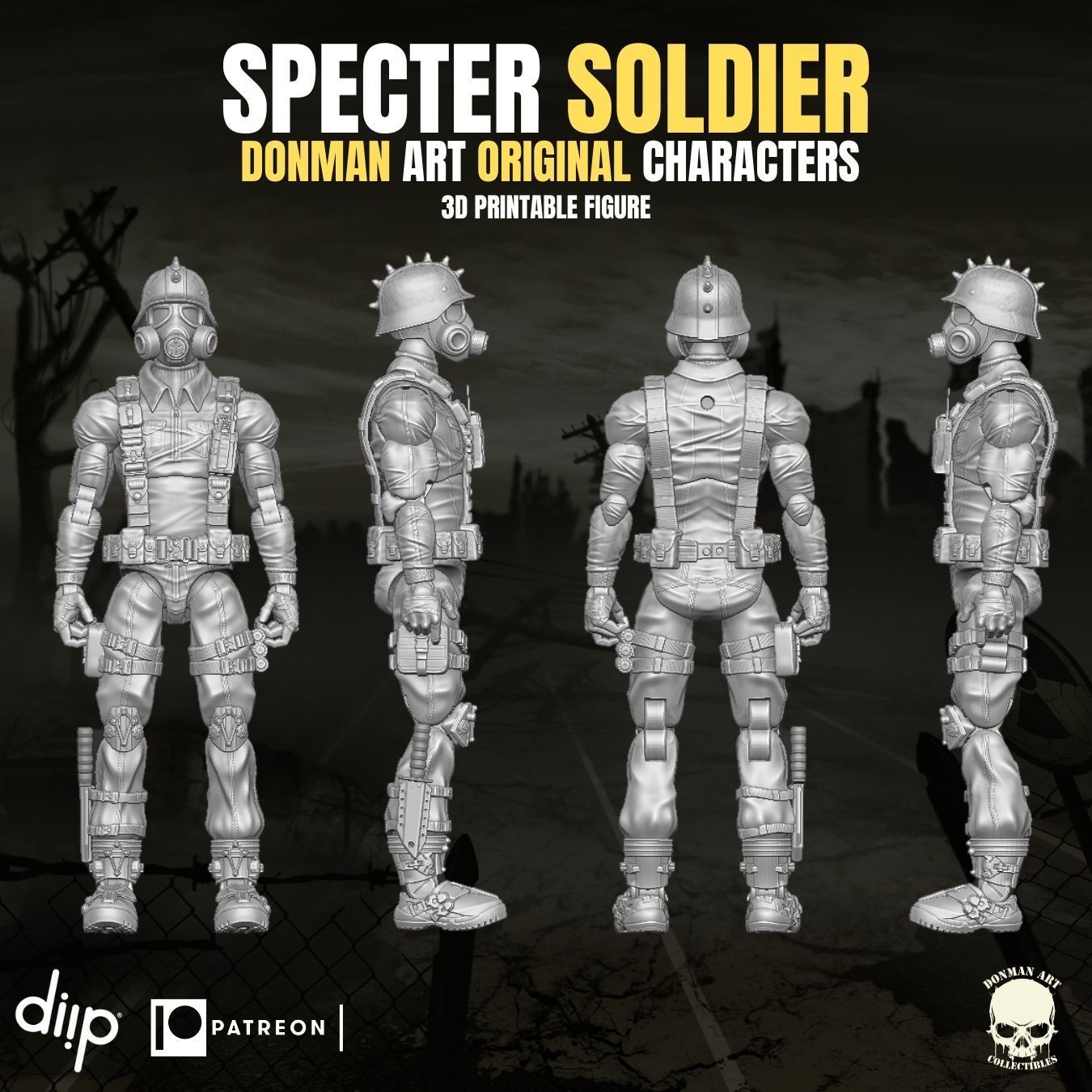Specter Soldier Original 3D printable full action figure 3D print model_7