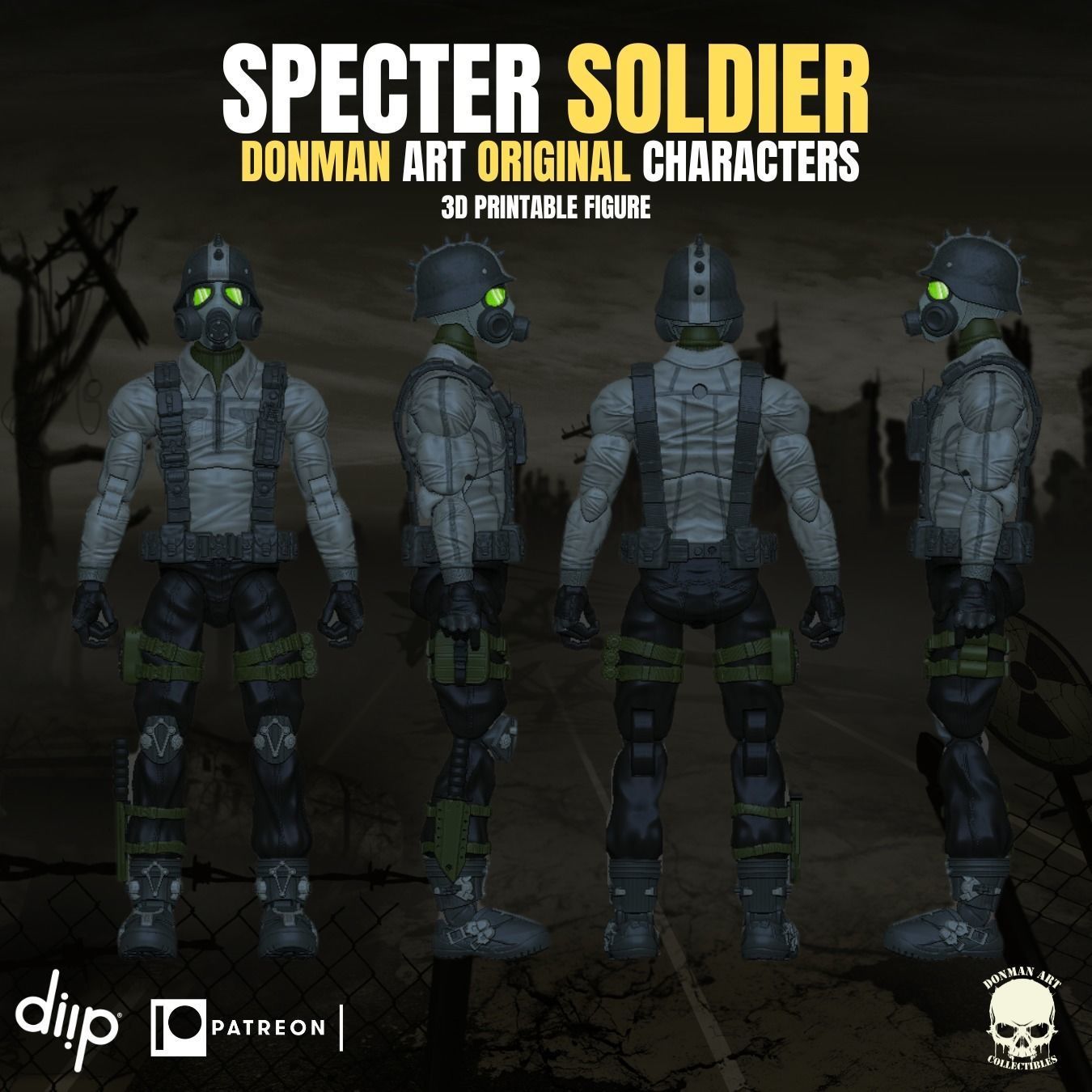 Specter Soldier Original 3D printable full action figure 3D print model_18