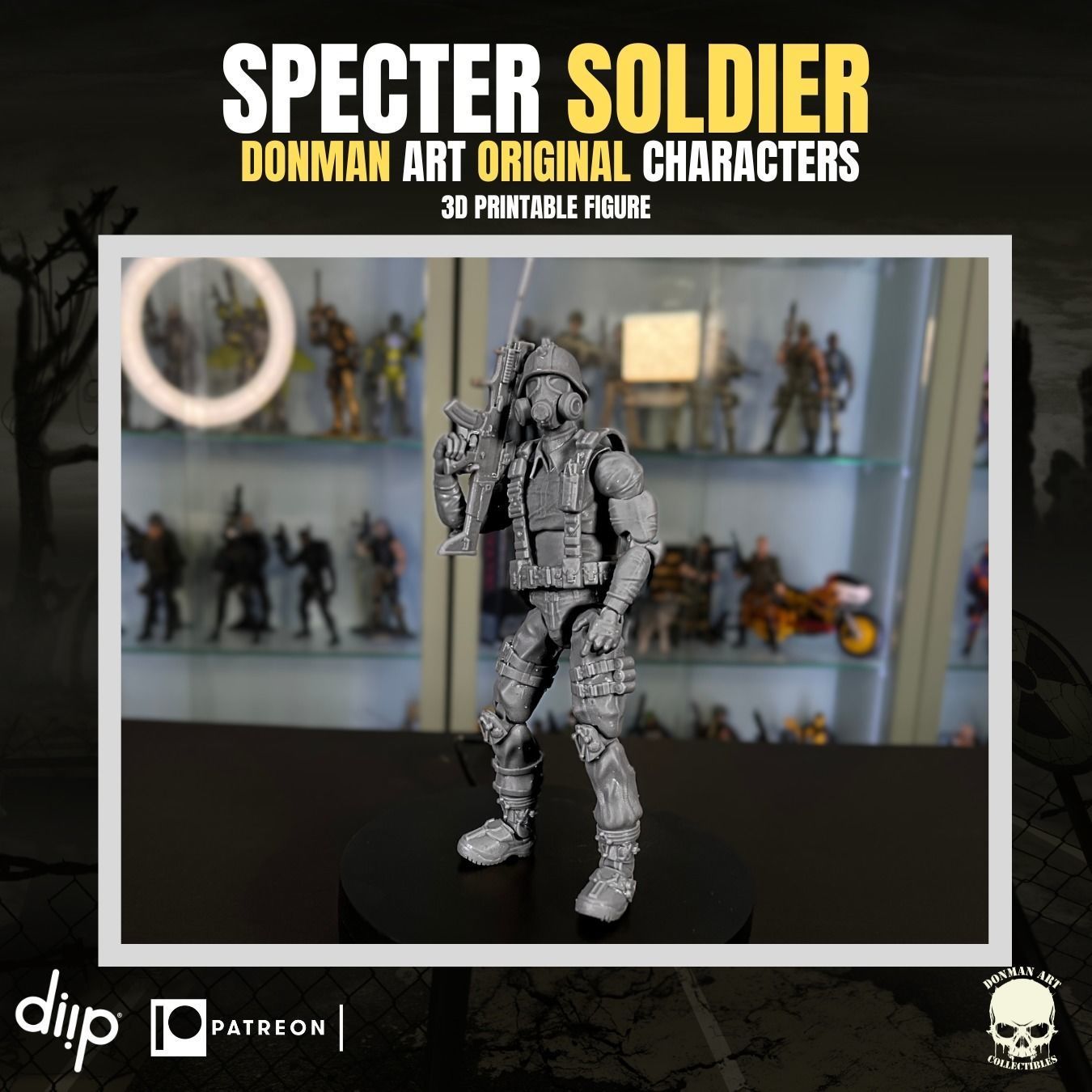 Specter Soldier Original 3D printable full action figure 3D print model_3
