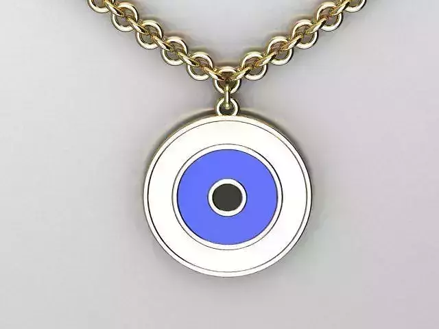 enamel eye pendant