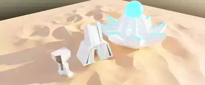 Sci-Fi building pack - 3 buildings