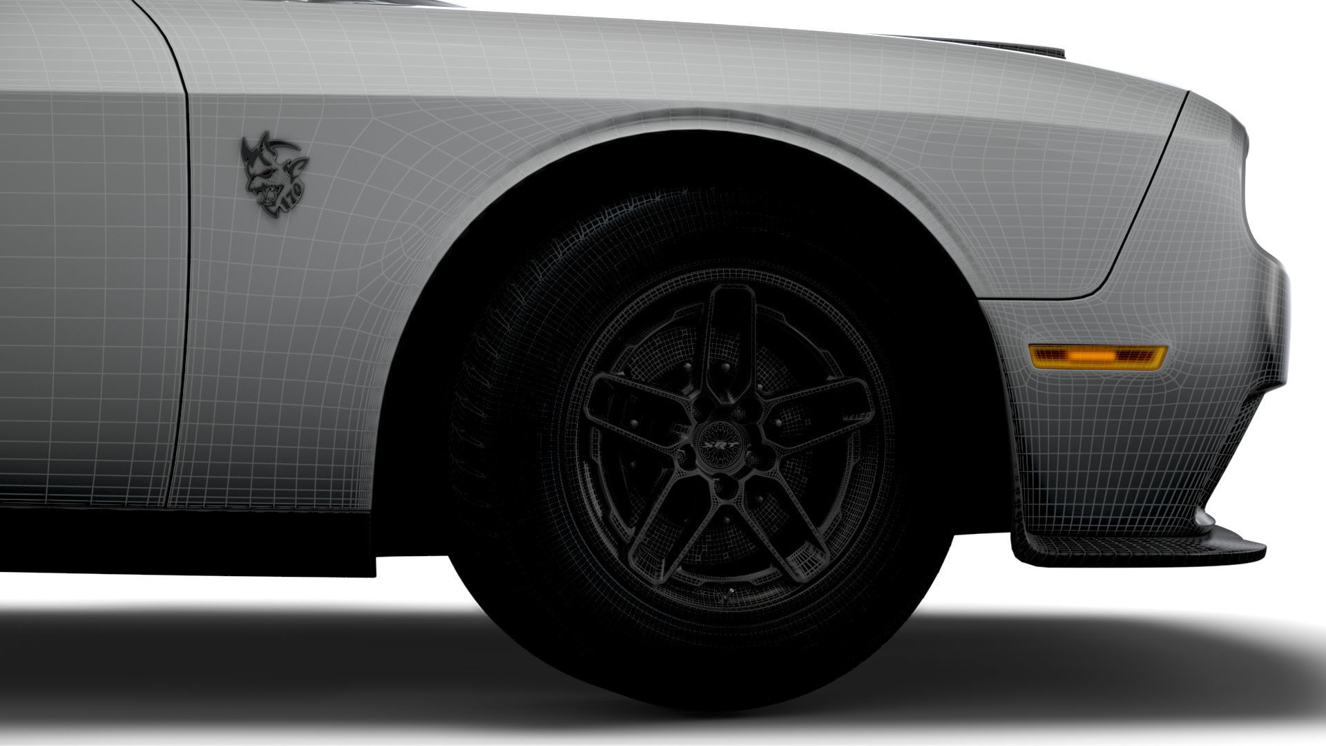 Dodge Challenger SRT Demon 170 LC 2023 3D model_13