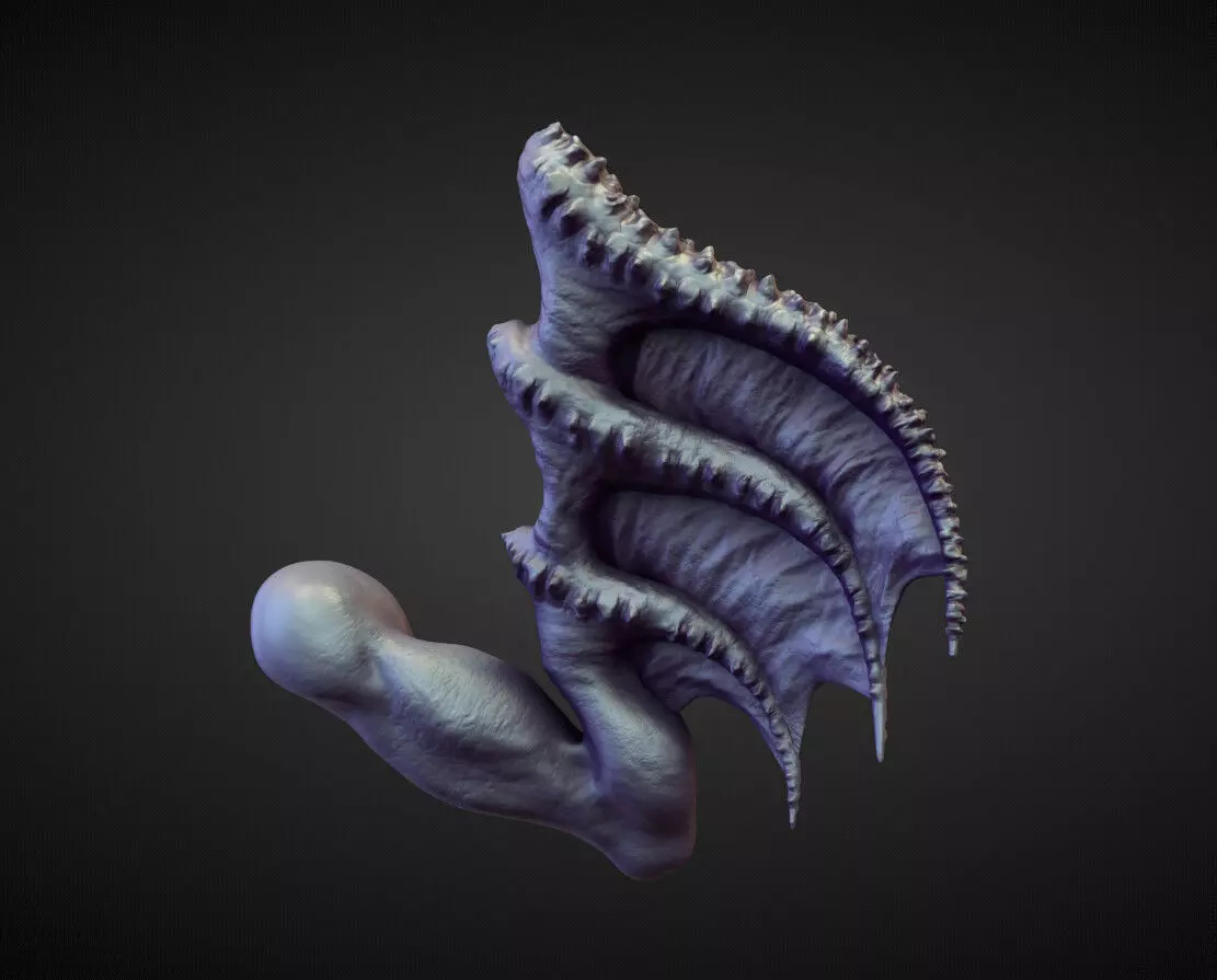 WING17 high poly sculpt 3D model_0