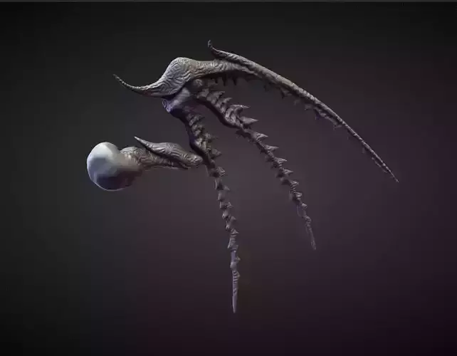 WING19 high poly sculpt 3D model