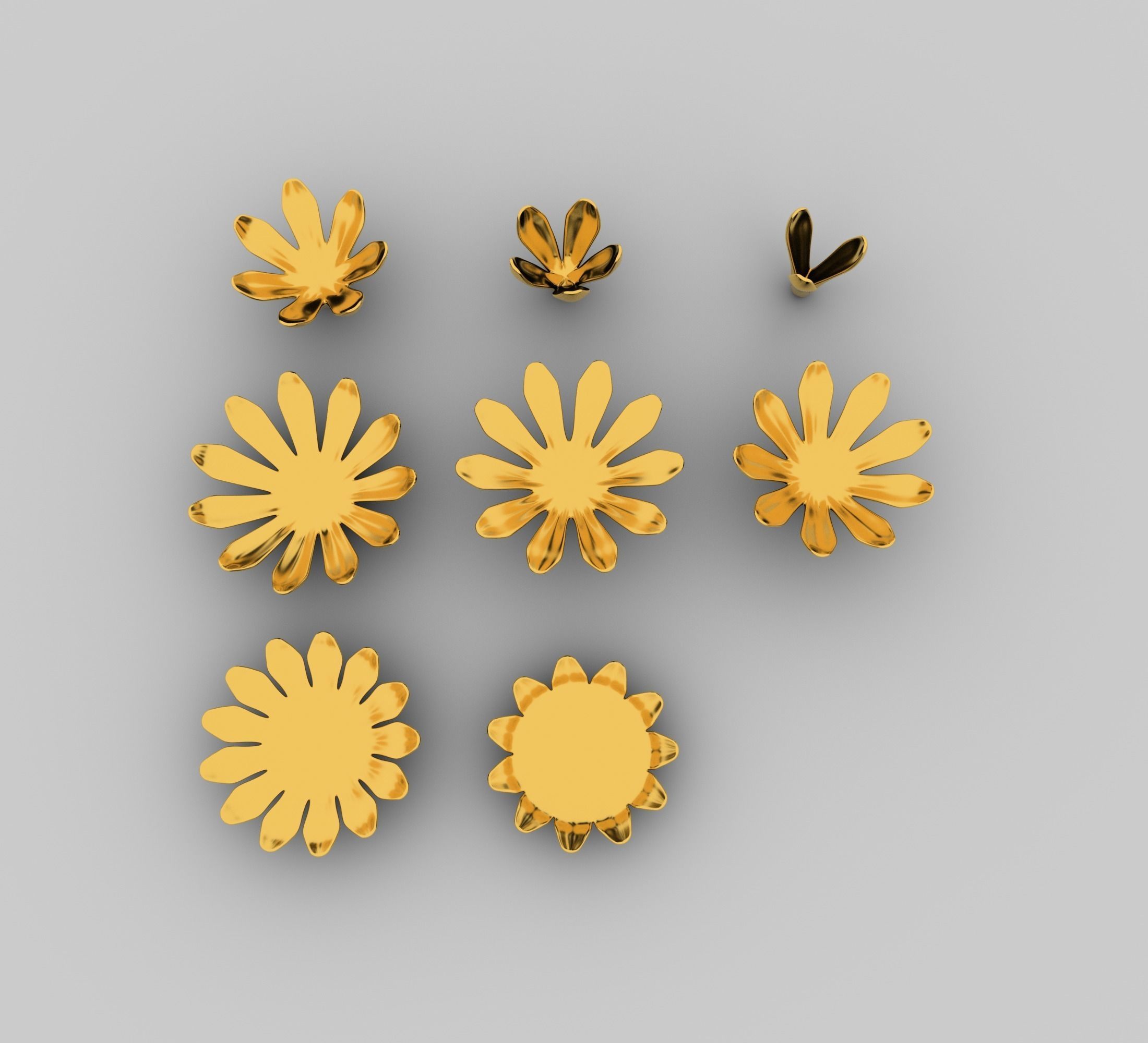 Pine cone Low-poly 3D model_6