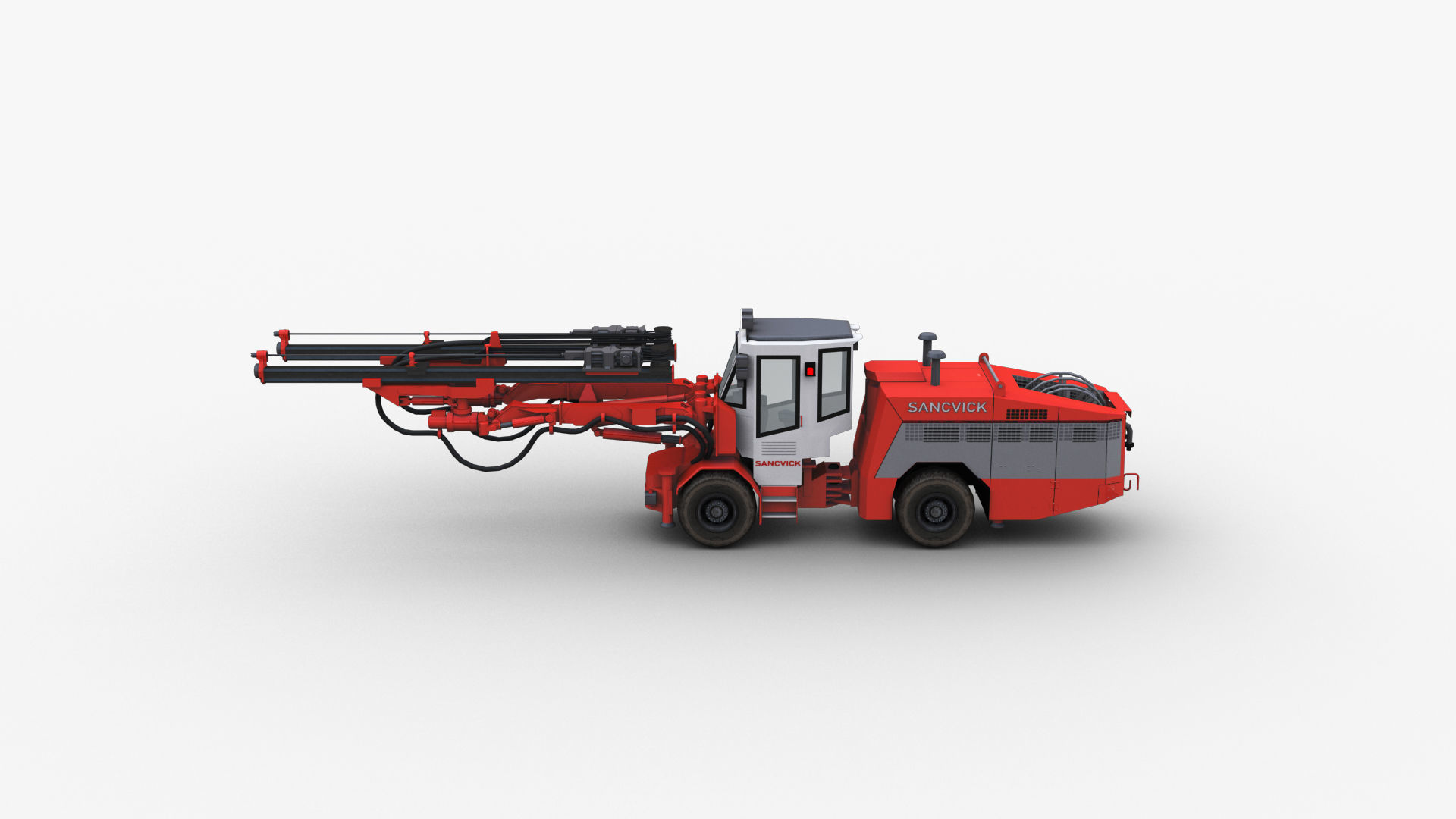 Sandvik Drill Rig Underground Low-poly 3D model_12
