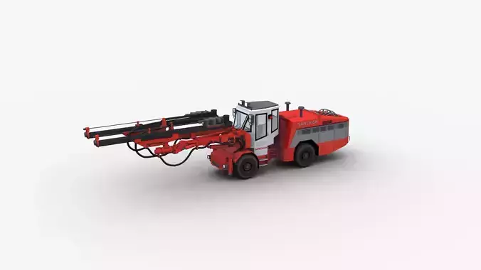 Sandvik Drill Rig Underground Low-poly 3D model