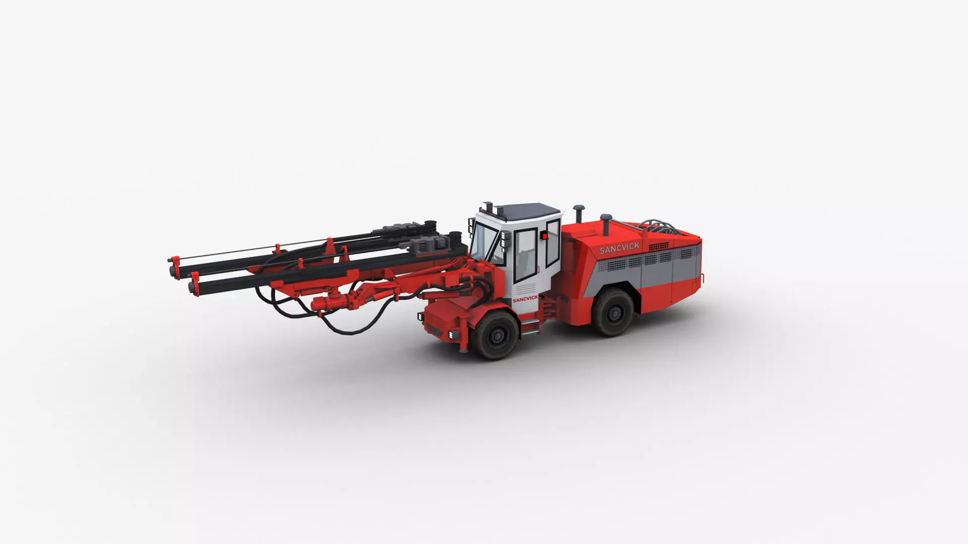 Sandvik Drill Rig Underground Low-poly 3D model_0