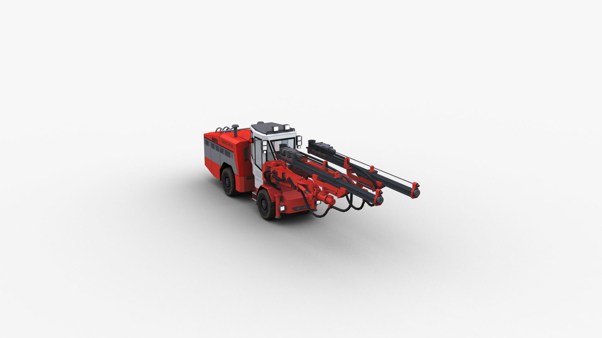Sandvik Drill Rig Underground Low-poly 3D model_4
