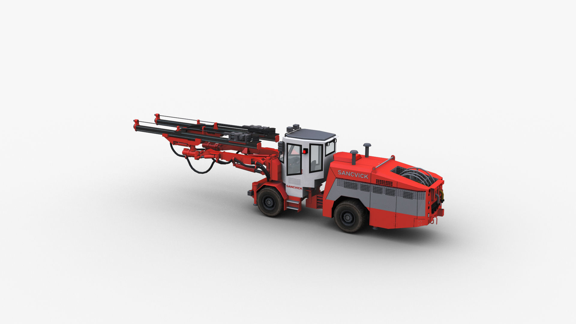 Sandvik Drill Rig Underground Low-poly 3D model_11